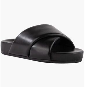 Sleek Black Slide Sandals